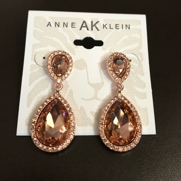Anne Klein Jewelry - Anne Klein Diamond Gold Bronze Earrings